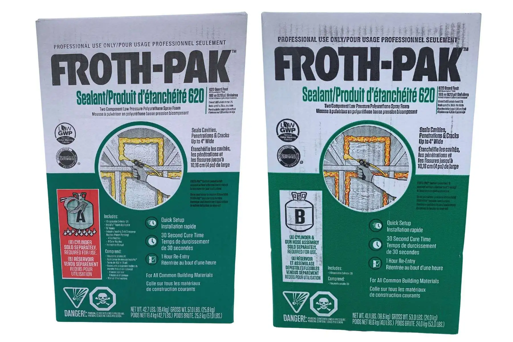 620-Froth-Pak-Website-Product-Images FROTH-PAK Spray Foam Sealant Kit (Both A and B) 620 sq ft/kit - Image 1